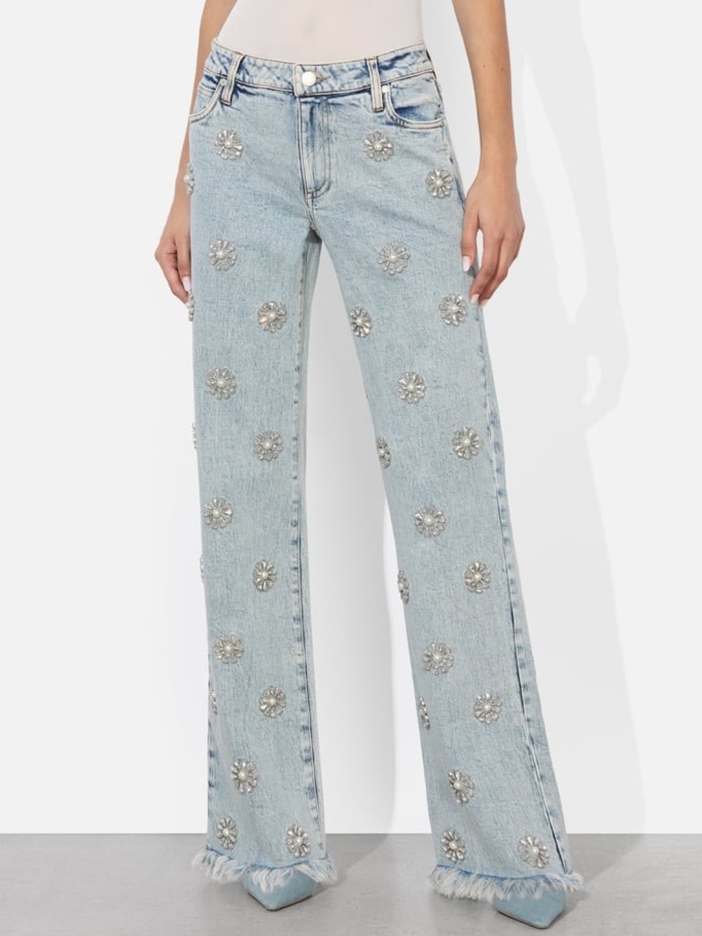 ALICE + OLIVIA ROXIE EMBELLISHED JEAN - Picture 7 of 12